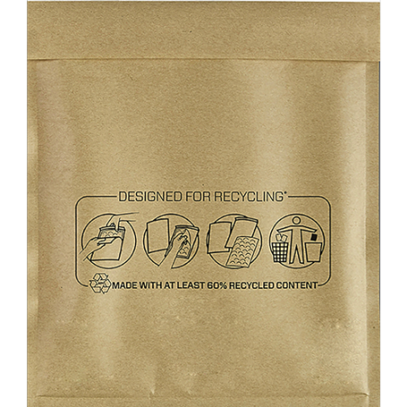 Bankers Box Pack de 100 Sacs à Bulles Rembourrés - Mesure 22x260mm - Bulles Internes pour Amorti - Idéal pour Produits Fragiles