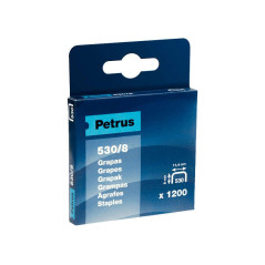 Agrafes en cuivre Petrus 5308 pour cloueuse - Boîte de 1200 agrafes - Broche 8 mm