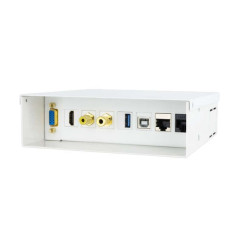 Boîtier de connexion mural multimédia Nanocable VGA, HDMI, Jack3.5, RCA, USB 2.0 B, USB 3.0, 2x RJ-45