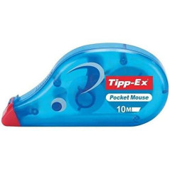 Pack de 10 - Lot de 10 Ruban Correcteur Tipp-Ex Pocket Mouse 420 mm x 10 m - Résistant - Écriture Instantanée
