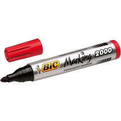 Pack de 12 - Marqueur permanent Bic Marking 2000 Ecolutions - Encre à base d'alcool - Écologique - Séchage rapide