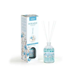 Désodorisant en coton Prady Mikado - Flacon en verre de 100 ml et baguettes de diffusion