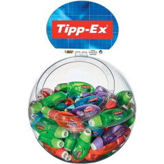 Tipp-Ex Micro Tape Twist Display 60 Rubans Correcteurs 5,00 mm x 8 m - Tête Rotative - Écriture Instantanée - 4 Couleurs