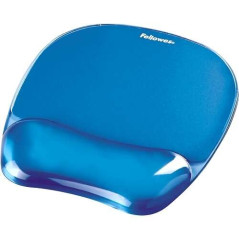 Fellowes Crystal Mat avec repose-poignet en gel - Résistant aux taches - 20x23 cm - Bleu