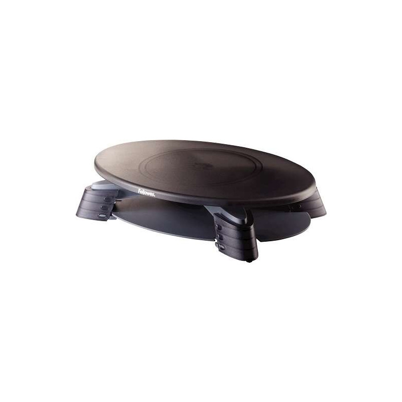 Fellowes Support d'écran rotatif à 45° - Réglage de la hauteur entre 76 mm et 114 mm - Plateau en bas - Poids maximum 14 kg