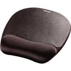 Fellowes Tapis en mousse à mémoire de forme avec repose-poignets - Confort exceptionnel - Couleur noire