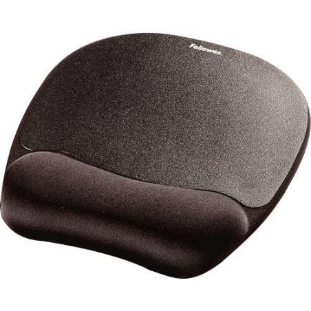 Fellowes Tapis en mousse à mémoire de forme avec repose-poignets - Confort exceptionnel - Couleur noire
