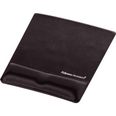 Fellowes Tapis avec repose-poignet ergonomique en mousse – Conçu pour prévenir les douleurs au poignet – Couleur noire