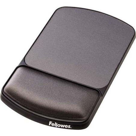 Fellowes Tapis de souris Premium avec repose-poignet réglable en gel – Angle et hauteur réglables – Surface en polyester –