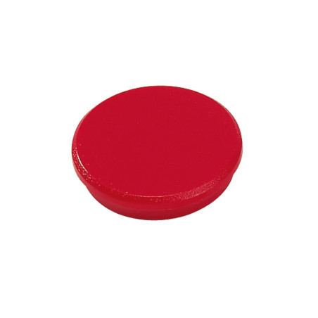 Dahle 95532 Pack de 10 Aimants pour Tableau Blanc - Diamètre 32 mm - Couleur Rouge