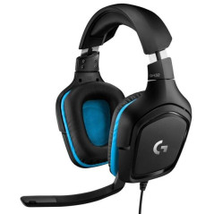 Casque de jeu Logitech G432 USB DTS 7.1 avec microphone - Microphone pliable - Bandeau réglable - Oreillettes rembourrées