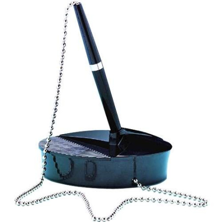 Fellowes Stylo à bille avec base - Base lourde antidérapante - Chaîne antivol 520 mm - Couleur encre bleue