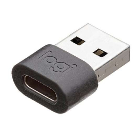 Adaptateur Logitech Zone Wired USB-A vers USB-C - Compatible avec Logitech Zone Wired - Noir