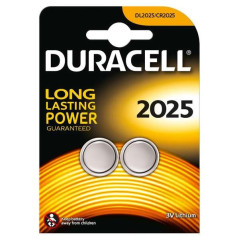 Pile bouton au lithium Duracell DL2025B2 CR2025 3V 2 unités