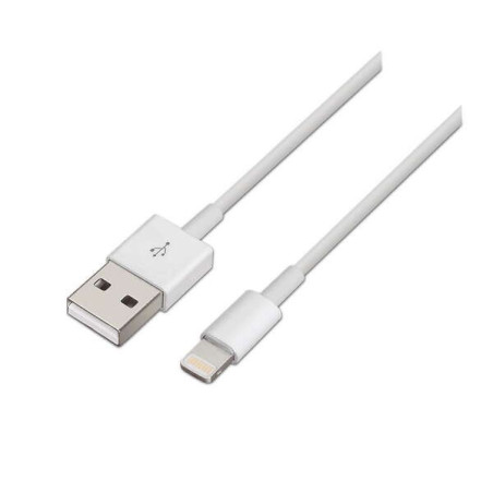 Câble Aisens Lightning vers USB 20 - LightningM-USB A Mâle - 10 m - Blanc