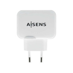 Aisens Chargeur USB 17W 5V34A - 2xUSB avec Contrôle AI - Couleur Blanc