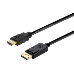 Câble convertisseur Aisens Displayport vers HDMI - DPM-HDMIM - 20 m - Noir