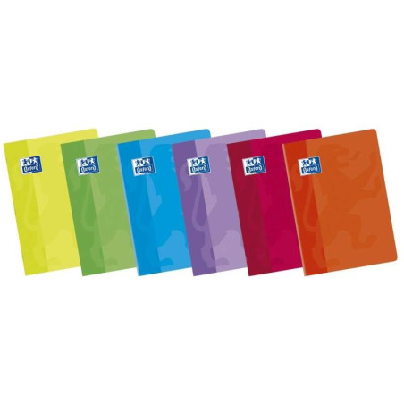 Oxford Classic Lot de 10 Cahiers agrafés Format A4 Carré 4x4 mm - 48 Feuilles avec Marge - Couverture Souple Plastifiée