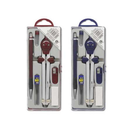 Bismark Boussole micrométrique avec porte-mine – Comprend un porte-mine 0,5 avec tube de plomb – Présenté dans un étui en