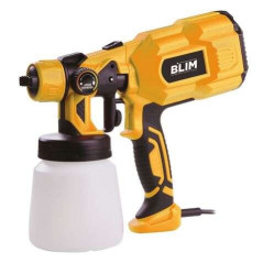 Pistolet à peinture électrique Blim - Puissance 550W - Réservoir 800 ml - Régulation de débit - Buse 1,8 mm - Couleur Jaune