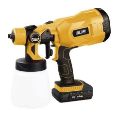 Pistolet à Peinture à Batterie Blim 120W 20V 2Ah - Réservoir 800ml - Buse 18mm Max - Viscosité maximale 60 dinsec