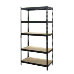 Etagère Ajustable en Métal Blim - 183x90x45mm - Supporte 175kg par étagère - Assemblage Facile - Revêtement Poudre Noir