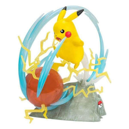 Jazwares Pokémon 25ème Anniversaire Pikachu - Figurine de Collection - Éclairage Deluxe - Hauteur 33cm env.