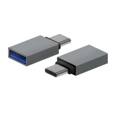 Adaptateur Aisens Mini USB 32 GEN1 3A Aluminium - Type USB-CM-AH - Couleur Gris