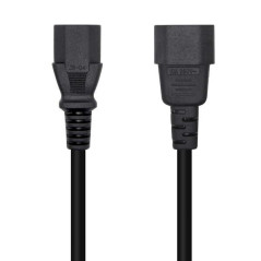 Câble d'alimentation CPU Aisens - C13/H-C14/M - 3,0 m - 100 % cuivre pur AWG18 - Couleur noire