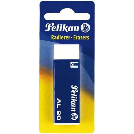 Pack de 20 - Pelikan Eraser AL20 pour crayons - Convient à toutes les surfaces - Sans latex - Sans phtalates