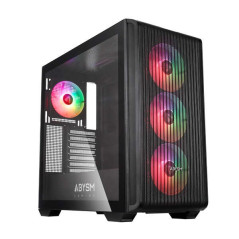 Abysm Danube Kamp BX300 Boîtier Tour Noir ATX ITX Micro ATX - Côté Verre Trempé - 35 et 25 - USB-A USB-C et Audio