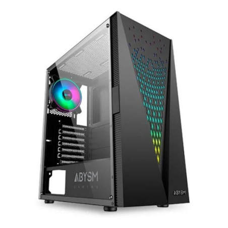 Abysm Gaming Boîtier Tour Danube Kolpa ARGB ATX ITX micro ATX - Côté Verre Trempé - 35 et 25 - USB-A 2032 et Audio