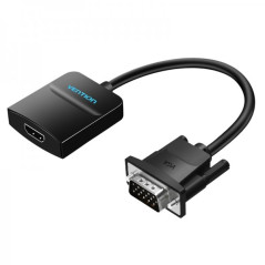 Convertisseur VGA mâle vers HDMI femelle Vention - 015 m - Couleur noire