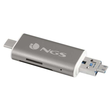 Lecteur de cartes Mini USB-C NGS 5 en 1 - Micro USB et USB 2.0 - MicroSD et SD