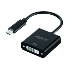Adaptateur USB-C mâle vers DVI femelle environ - Résolution jusqu'à 1080P/60 Hz - Câble de 13 cm