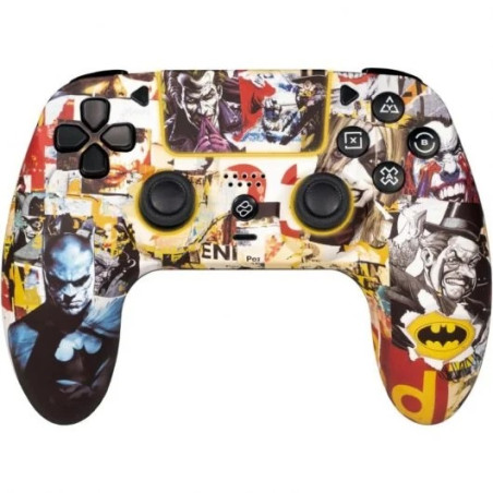 FR-TEC ManetteGamepad Batman PC PS4 Bluetooth - Rétroéclairage RGB - Vibration - Autonomie jusquà 10h