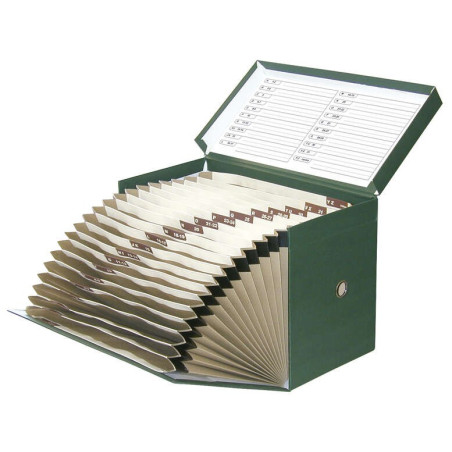 Pack de 2 - Boîte de Transfert Elba à Soufflet - Taille 25x38,5cm - Résistante et Durable - Couleur Vert