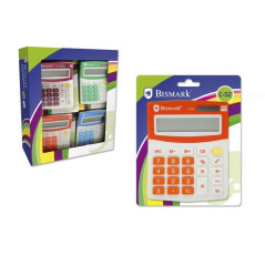 Bismark C-52 Calculatrice scolaire à 8 chiffres  Fonctions de base et mémoire  Alimenté par énergie solaire et batterie 