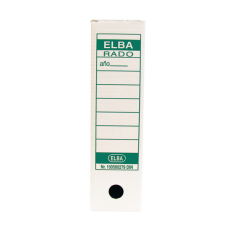 Elba Definitive Classeur A4 - Résistant et Durable - Format Standard A4 - Design élégant et fonctionnel - Coloris Blanc et Vert
