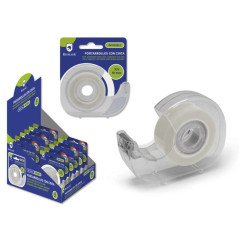 Pack de 12 - Bismark Porte-rouleau de papier toilette avec ruban adhésif invisible – Corps en plastique – Comprend un ruban
