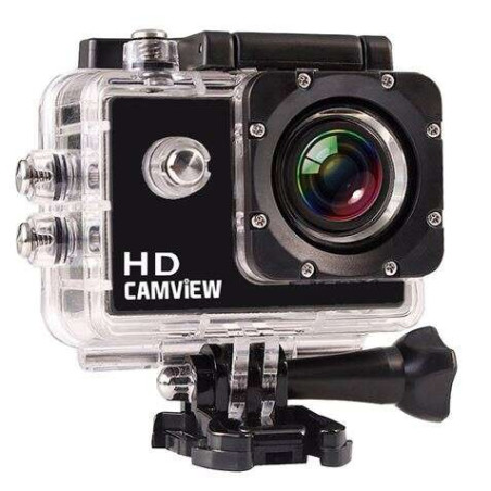 Caméra de sport Camview HD 720P 5MP - Angle 120° - Etanche 30m avec boîtier - Écran LCD 2"