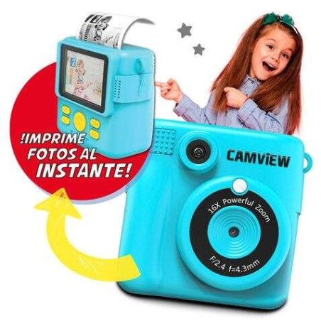 Camview Creative Instant Camera Écran LED 24 - Impression photo instantanée - Filtres et cadres personnalisables