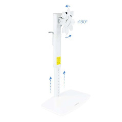 Support de table d'écran Tooq inclinable et rotatif 17-27" - Couleur blanche