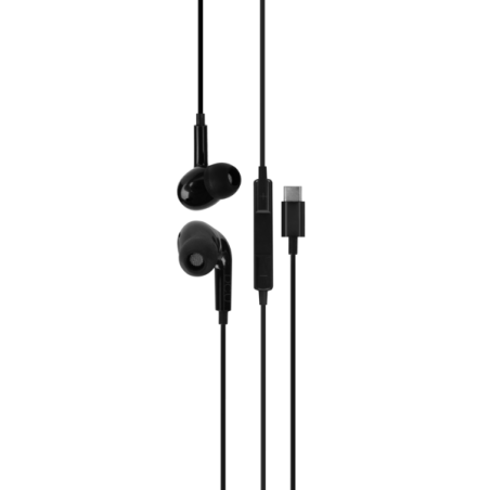 Casque DCU Tecnologic USB Type C - Stéréo - Couleur Noir