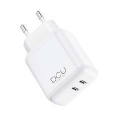Chargeur DCU Tecnologic Double USB Type C PD 20W  20W - Blanc