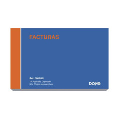 Dohe Chéquiers pré-imprimés en deux couleurs sur papier autocopiant - 100 feuilles - Quart de paysage - Duplicata