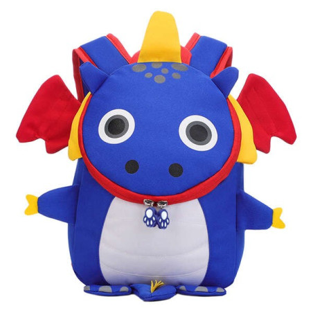 Dohe Sac à Dos Enfant Modèle Dragon Bleu - Compartiment avec Fermeture à Glissière - Poche Intérieure Rembourrée