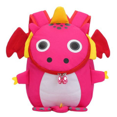 Dohe Sac à Dos Enfant Modèle Dragon Rose - Compartiment avec Fermeture Zippée - Poche Intérieure Rembourrée - Sangles Renforcées