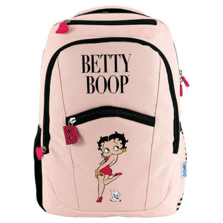 Dohe Grand sac à dos Betty Boop - Fabriqué en polyester - Compartiment rembourré pour ordinateur portable