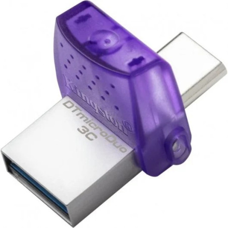 Kingston DataTraveler microDuo 3C USB-A + USB-C Mémoire 128 Go 3.2 Gen 1 - Vitesse de lecture 200 Mo/s